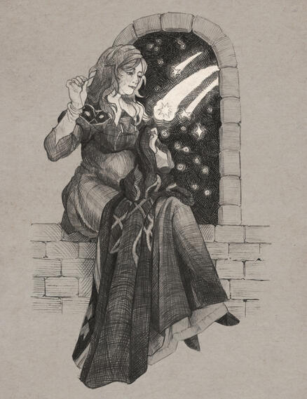 Cross Hatching, Full Body, Environmental Elements
